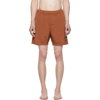 Stone Island Stone Island Orange B100004 Nylon Metal Econyl Swim Shorts