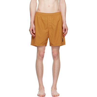 Stone Island Stone Island Orange B100B09 Brushed Nylon Swim Shorts