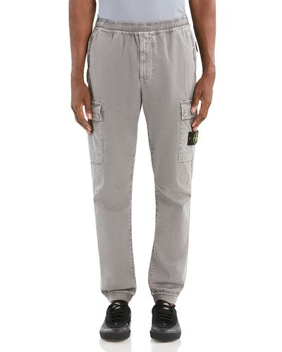Stone Island Stone Island Pantalone Skinny Fit Tapered Cotton Blend Pants