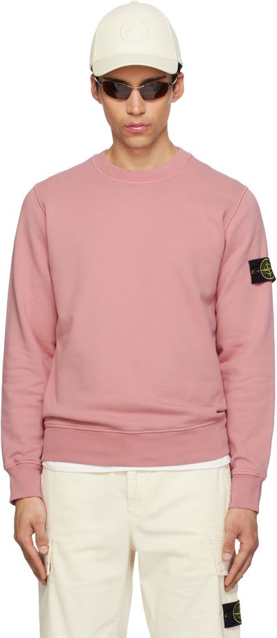Stone Island Stone Island Pink 6100060 Organic Cotton Fleece Sweatshirt