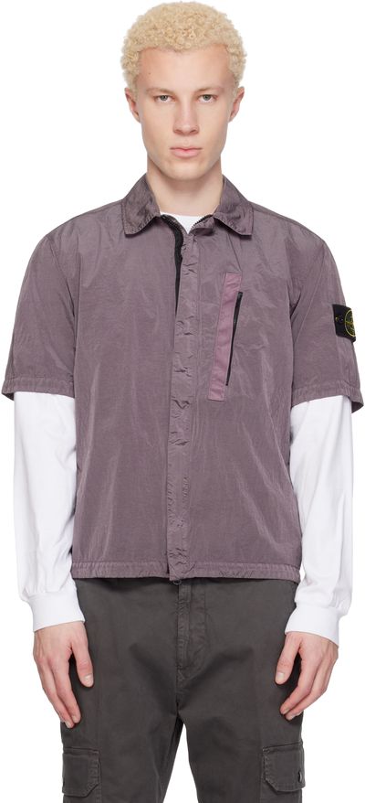 Stone Island Stone Island Purple 1200028 Nylon Metal ECONYL Shirt