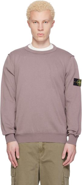 Stone Island Stone Island Purple 5100053 Soft Organic Cotton Sweater