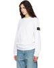 Stone Island Stone Island White 6100057 Heavy Organic Cotton Jersey Sweatshirt - 4