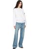 Stone Island Stone Island White 6100057 Heavy Organic Cotton Jersey Sweatshirt - 5