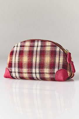 Stoney Clover Lane Curved Plaid Mini Pouch