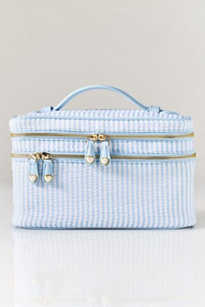 Stoney Clover Lane Seersucker Double Zip Cosmetic Bag