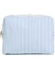 Stoney Clover Lane Stoney Clover Lane Large Pouch Blue Seersucker One - 1