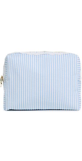 Stoney Clover Lane Stoney Clover Lane Large Pouch Blue Seersucker One