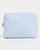 Stoney Clover Lane Stoney Clover Lane Large Pouch Blue Seersucker One - 2