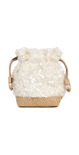 Stoney Clover Lane Stoney Clover Lane Sequin Embellished Mini Gathered Crossbody Bag White One
