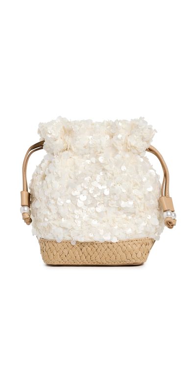 Stoney Clover Lane Stoney Clover Lane Sequin Embellished Mini Gathered Crossbody Bag White One