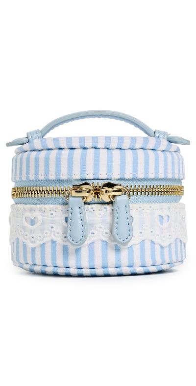 Stoney Clover Lane Stoney Clover Lane Top Handle Pill Case Blue Seersucker One