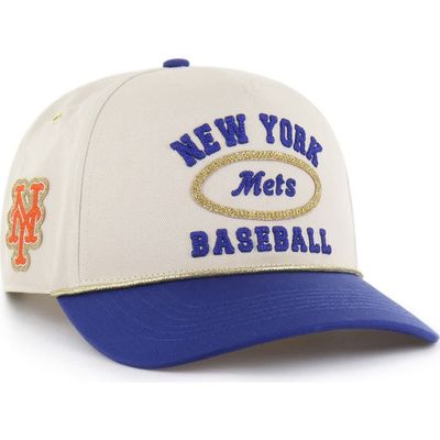 Stoney Clover Lane X '47 Stoney Clover Lane X '47 Men's '47 x Stoney Clover Lane Natural/Royal New York Mets Glitter Rope Hitch Adjustable Hat 