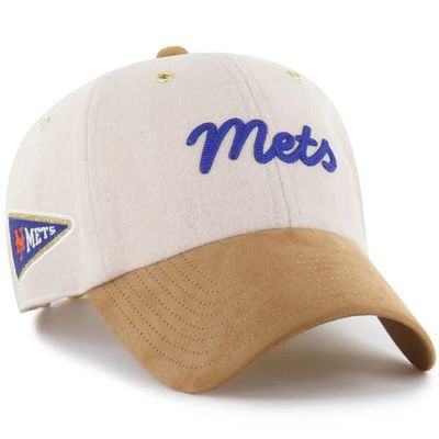 Stoney Clover Lane X '47 Stoney Clover Lane X '47 Men's '47 x Stoney Clover Lane Natural/Tan New York Mets Script Charm Clean Up Adjustable Hat 