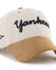Stoney Clover Lane X '47 Stoney Clover Lane X '47 Men's '47 x Stoney Clover Lane Natural/Tan New York Yankees Script Charm Clean Up Adjustable Hat  - 1
