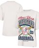 Stoney Clover Lane X '47 Stoney Clover Lane X '47 Women's '47 x Stoney Clover Lane Sand New York Yankees Crossover Base Foundation T-Shirt  - 1