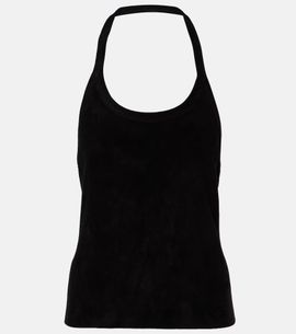 Stouls Stouls Cherry halterneck suede top