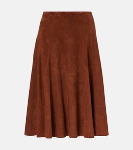 Stouls Stouls Sabrina suede midi skirt