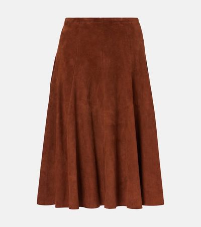Stouls Stouls Sabrina suede midi skirt