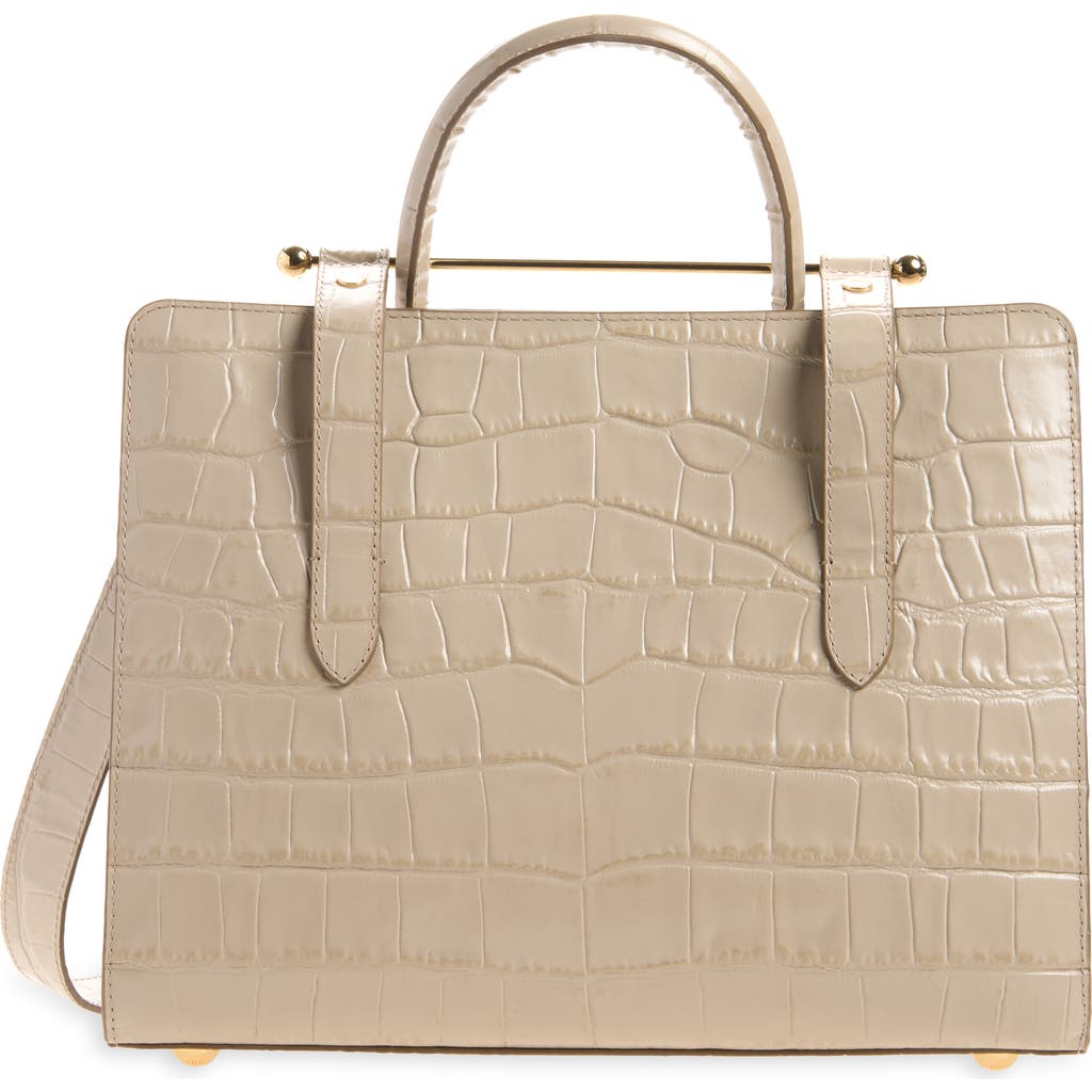 Strathberry Strathberry Midi Croc Embossed Tote