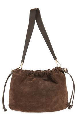 Strathberry Strathberry Midi Suede Drawstring Handbag