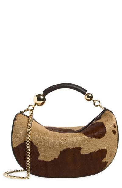Strathberry Strathberry Mini Crescent Moon Genuine Calf Hair Shoulder Bag