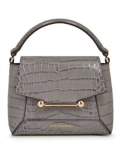 Strathberry Strathberry Mosaic Nano Soft Embossed Croc Top Handle Bag