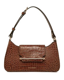 Strathberry Strathberry Multrees Omni Zipped Soft Embossed Croc Shoulder Bag