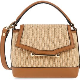Strathberry Strathberry Nano Mosaic Raffia & Leather Top Handle Bag