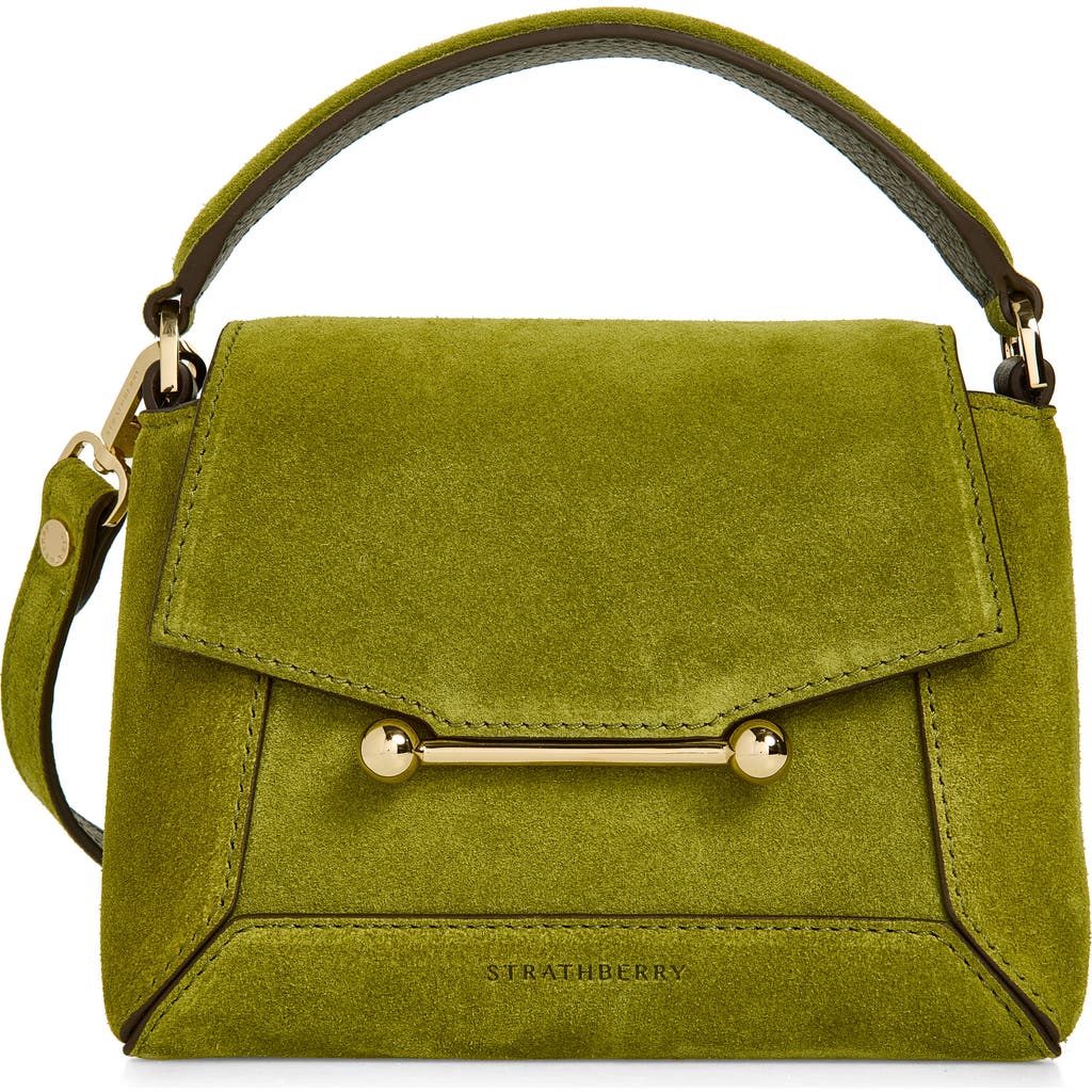 Strathberry Strathberry Nano Mosaic Suede Top Handle Bag