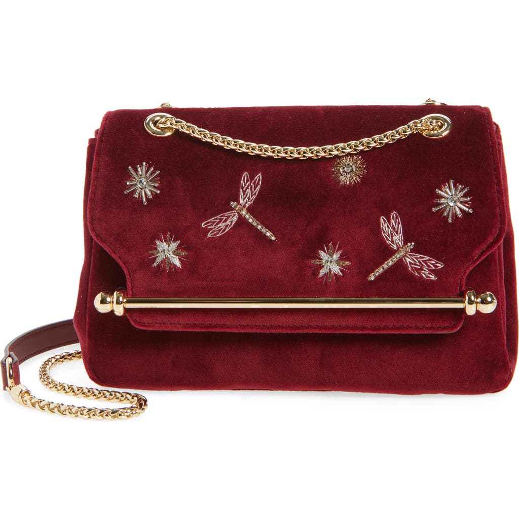 Strathberry Strathberry x Cinq à Sept Mini East/West Embroidered Velveteen Shoulder Bag (Nordstrom Exclusive)