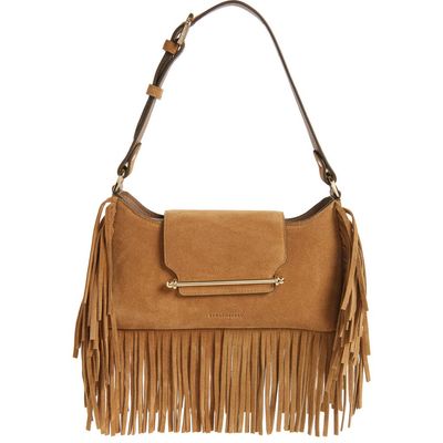 Strathberry Strathberry x Cinq à Sept Multrees Fringe Suede Hobo Bag