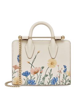 Strathberry Women's Nano Floral Leather Tote Bag