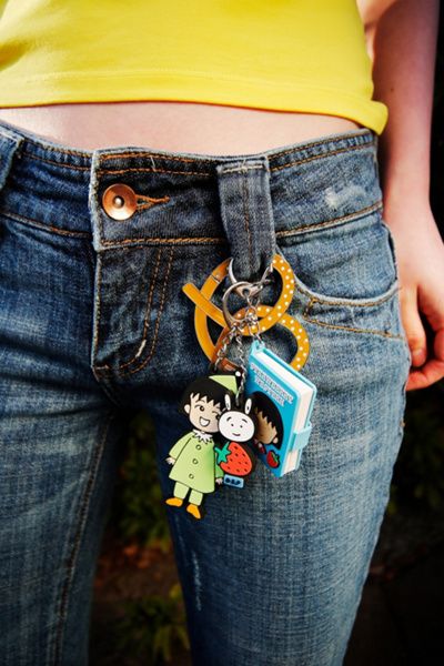 Strawberry Western Strawberry Western Chibi Maruko Chan Tomodachi Keychain in Green at Urban Outfitters
