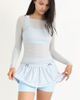 Strawberry Western Strawberry Western Rika Ruffle Skort in Blue/Ivory Stripe, Women's at Urban Outfitters - 1