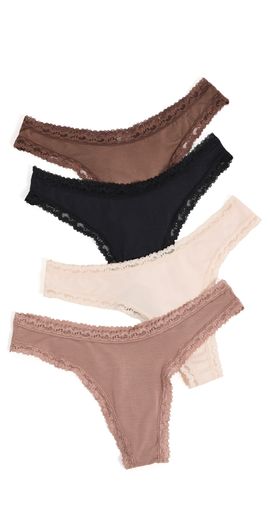 Stripe & Stare Stripe & Stare Basics Thong Four Pack Box Latte Essentials