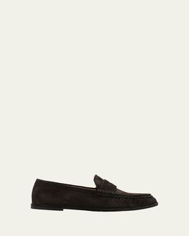 Stuart Weitzman Spencer Suede Penny Loafers
