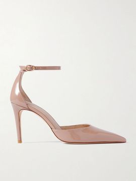 STUART WEITZMAN Stuart Power Strap patent-leather pumps