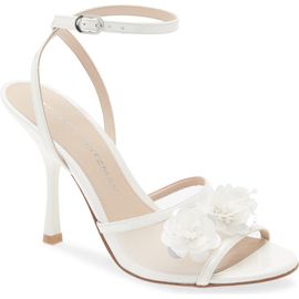 Stuart Weitzman Stuart Weitzman Floral Appliqué Ankle Strap Sandal