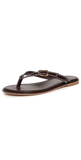 Stuart Weitzman Stuart Weitzman Park Thong Sandals Walnut
