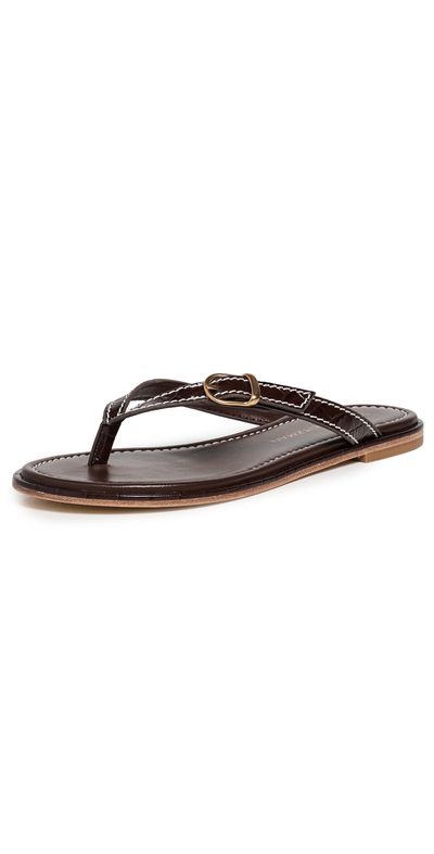 Stuart Weitzman Stuart Weitzman Park Thong Sandals Walnut