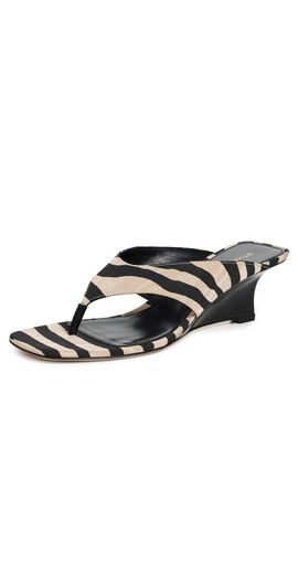 Stuart Weitzman Stuart Weitzman Vinnie Wedge Thong Sandals Crm/Smk