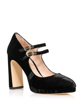 Stuart Weitzman Stuart Weitzman Women's Babette Velvet Platform Mary Jane Pumps