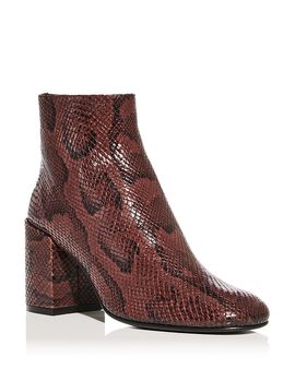Stuart Weitzman Stuart Weitzman Women's Bacari 75 Snake Embossed Ankle Boots