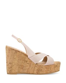 Stuart Weitzman Stuart Weitzman Women's Dayna Leather Wedge Sandals