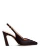 Stuart Weitzman Stuart Weitzman Women's Stassi 85 Leather Slingback Pumps - 4