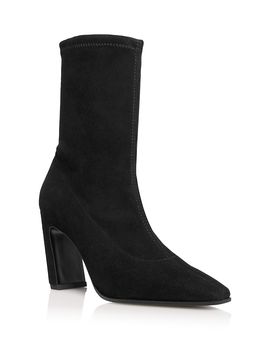 Stuart Weitzman Stuart Weitzman Women's Stassi Stretch Suede Ankle Boots