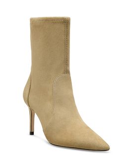 Stuart Weitzman Stuart Weitzman Women's Stuart Power 75 Suede Zip Booties