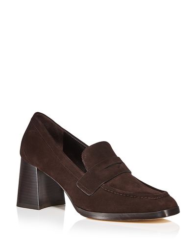 Stuart Weitzman Stuart Weitzman Women's Vera Loafer Suede Pumps
