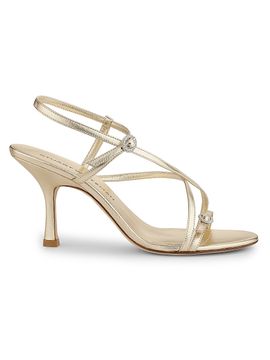 Stuart Weitzman Women's 85MM Metallic Leather Sandals